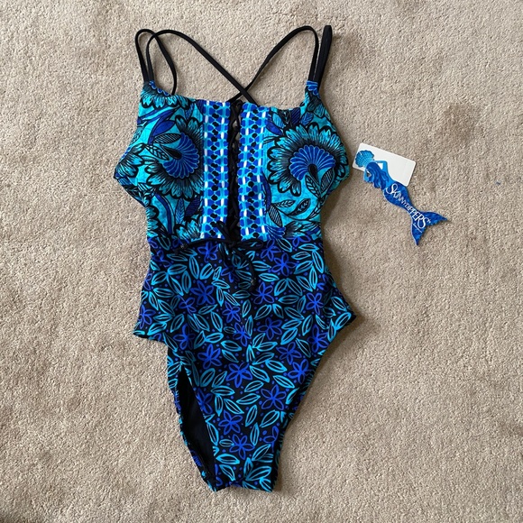 SKINNY DIPPERS by MIRACLESUIT Floral Printed One Piece Swimsuit - Picture 5 of 7